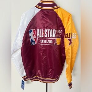Starter NBA All-Star Game Cleveland 2022 Mens XL Satin Varsity Bomber Jacket NWT